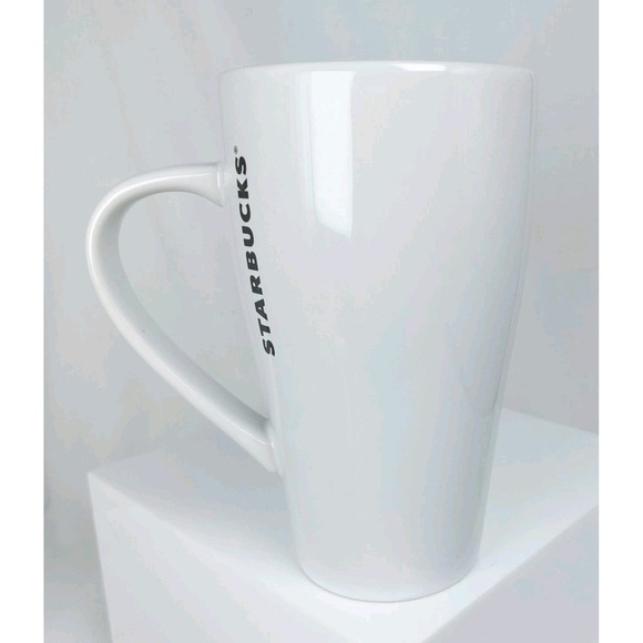 2014 Starbucks Tall 18 oz Latte Mug Cup Black Siren Logo Ceramic - Picture 2 of 6